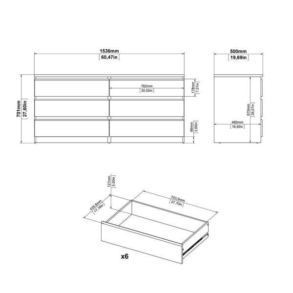 Scottsdale 6 Drawer Double Dresser, Coffee - Image 34